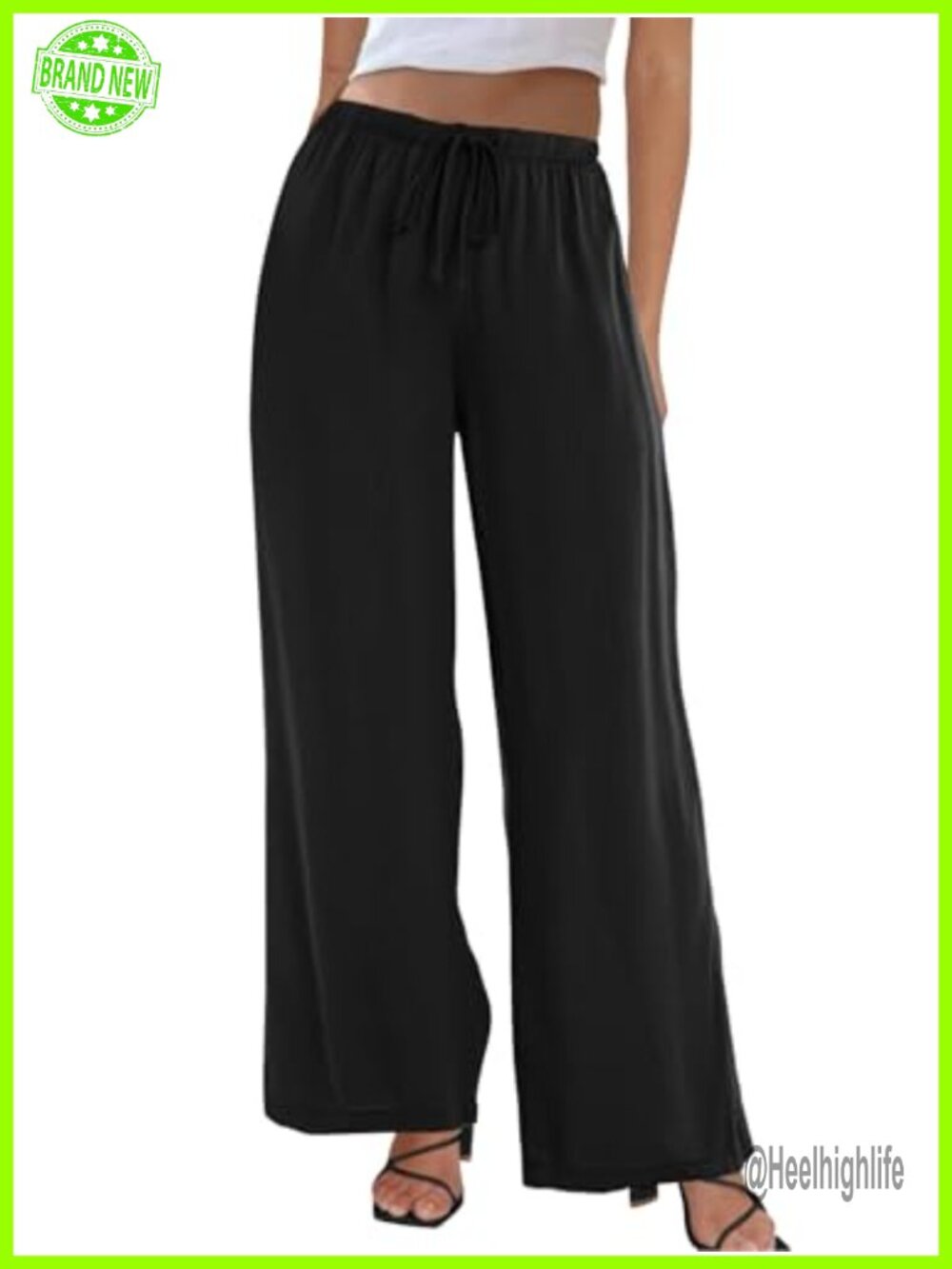 Wide Leg Palazzo Pants Gauze Summer Beach Lightweight Pull On